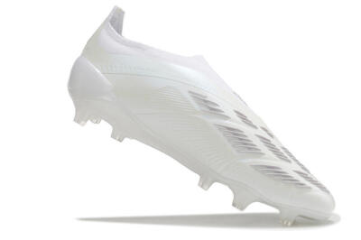 Adidas Predator Elite Laceless FG Football Boots - White/Silver