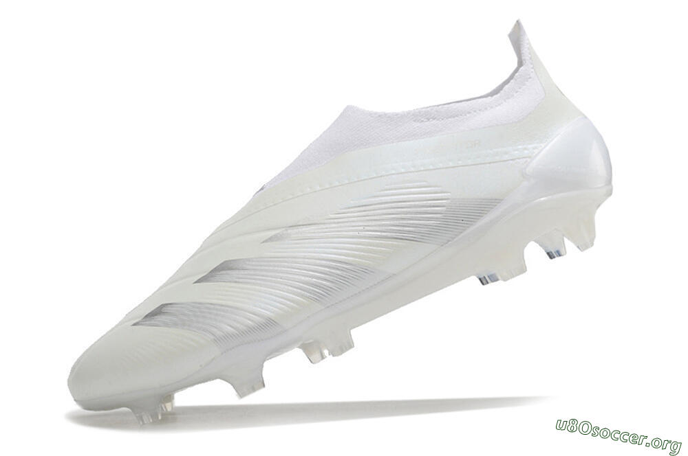 Adidas Predator Elite Laceless FG Football Boots - White/Silver 5