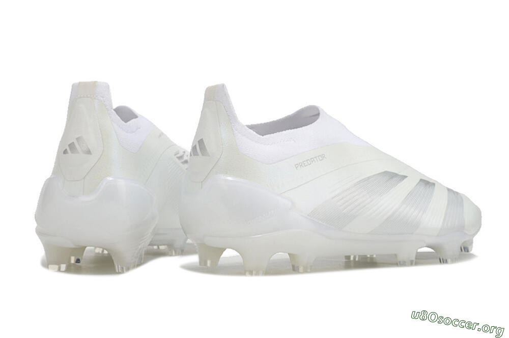 Adidas Predator Elite Laceless FG Football Boots - White/Silver 6
