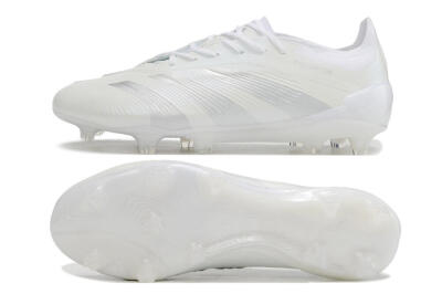 Adidas Predator Elite FG Football Boots - White/Silver