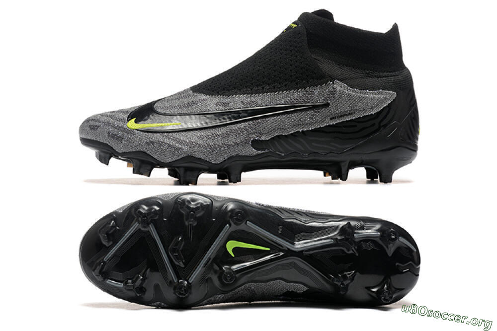 Nike Phantom GX Elite FG Football Boots - Black/Grey/Yellow 1