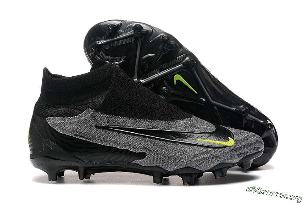 Nike Phantom GX Elite FG Football Boots - Black/Grey/Yellow 2