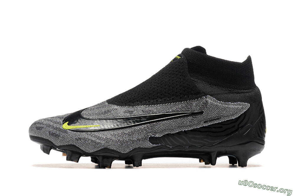 Nike Phantom GX Elite FG Football Boots - Black/Grey/Yellow 3