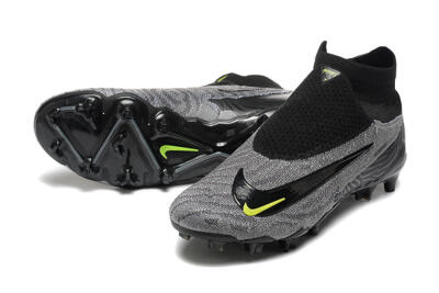 Nike Phantom GX Elite FG Football Boots - Black/Grey/Yellow
