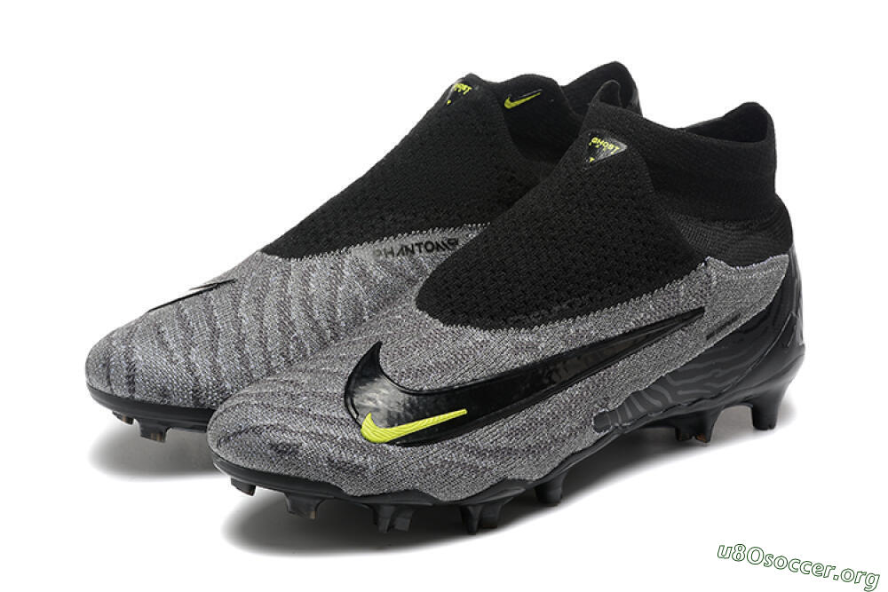 Nike Phantom GX Elite FG Football Boots - Black/Grey/Yellow 5