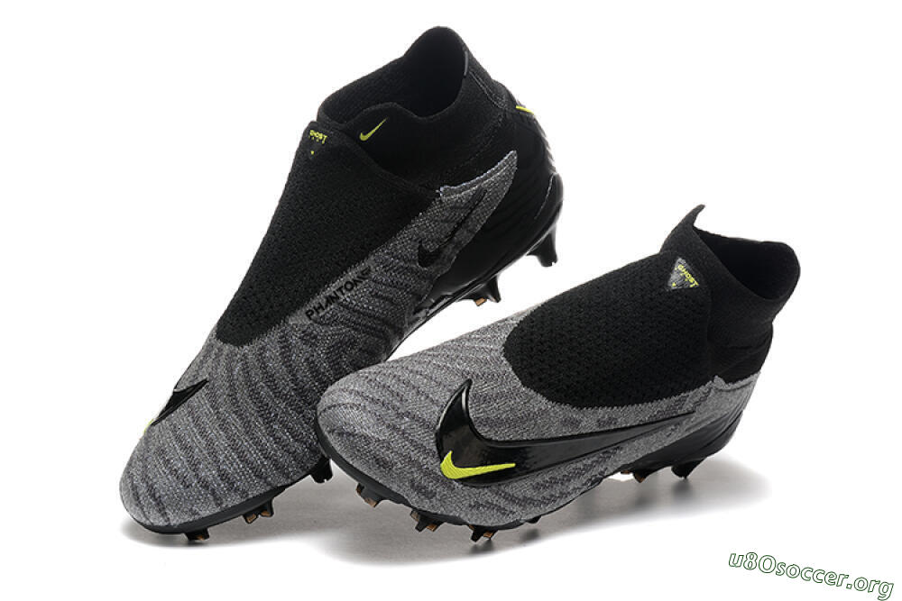 Nike Phantom GX Elite FG Football Boots - Black/Grey/Yellow 6