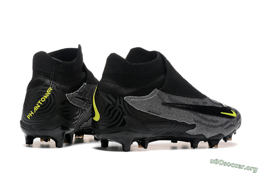 Nike Phantom GX Elite FG Football Boots - Black/Grey/Yellow 9