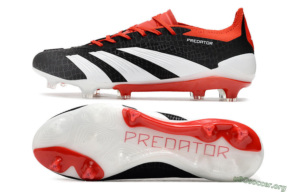Adidas Predator Accuracy+ FG Football Boots - Black/White/Red 1