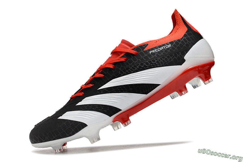 Adidas Predator Accuracy+ FG Football Boots - Black/White/Red 5