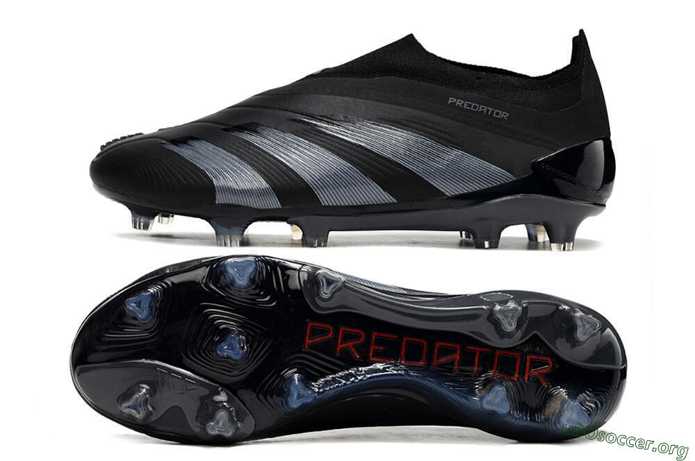 Adidas Predator Elite Laceless FG Football Boots - Black/Jade/Red 1