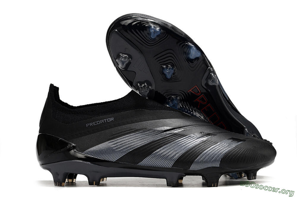 Adidas Predator Elite Laceless FG Football Boots - Black/Jade/Red 2