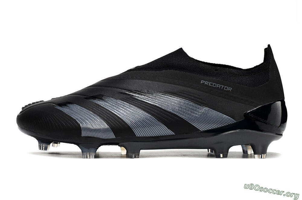 Adidas Predator Elite Laceless FG Football Boots - Black/Jade/Red 3