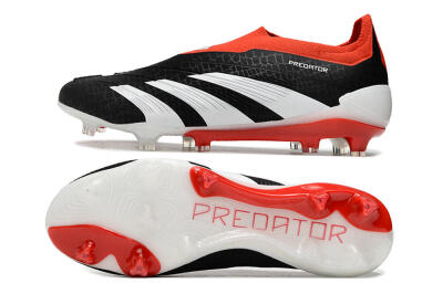 Adidas Predator Elite Laceless FG Football Boots - Black/White/Red