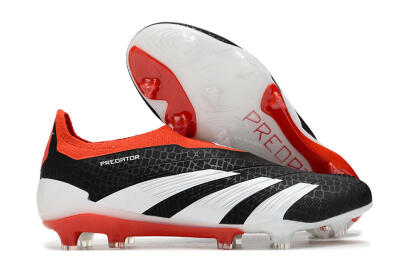 Adidas Predator Elite Laceless FG Football Boots - Black/White/Red