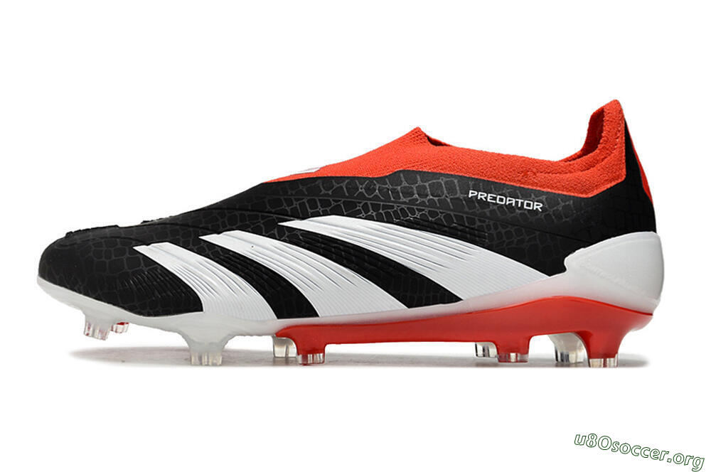 Adidas Predator Elite Laceless FG Football Boots - Black/White/Red 3
