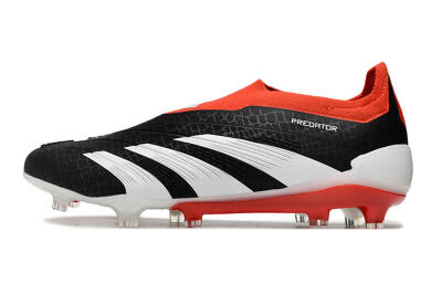 Adidas Predator Elite Laceless FG Football Boots - Black/White/Red