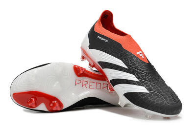 Adidas Predator Elite Laceless FG Football Boots - Black/White/Red