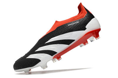 Adidas Predator Elite Laceless FG Football Boots - Black/White/Red