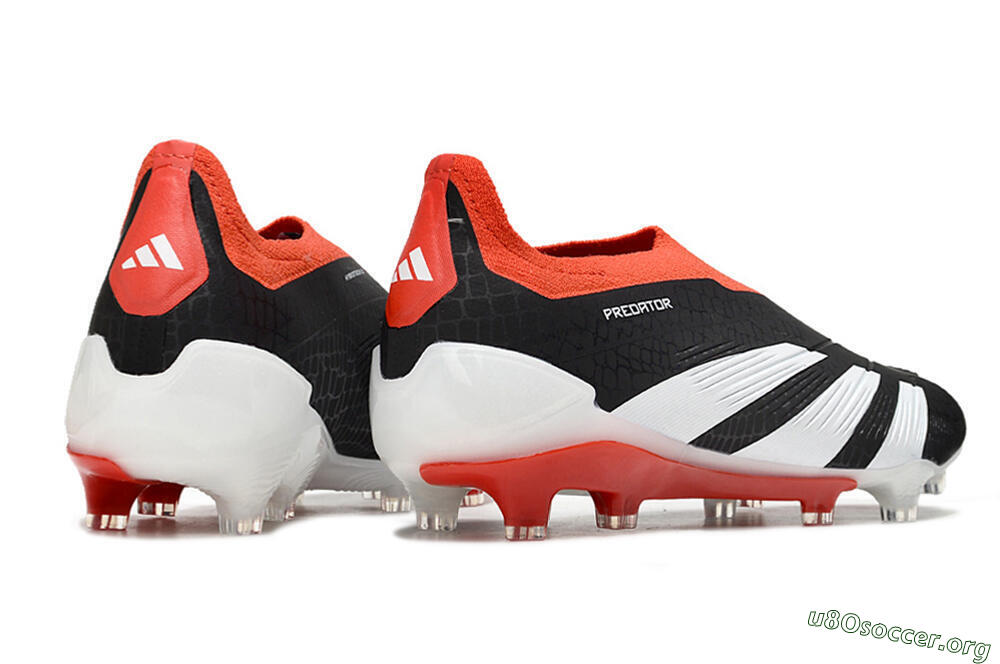Adidas Predator Elite Laceless FG Football Boots - Black/White/Red 6