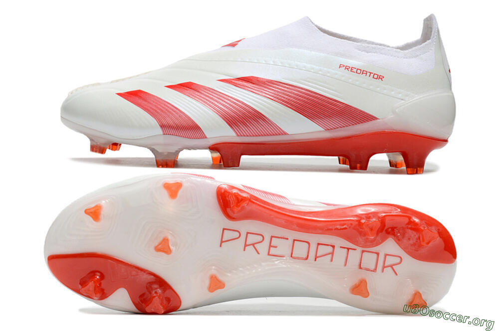Adidas Predator Elite Laceless FG Football Boots - White/Red 1