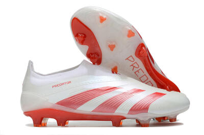 Adidas Predator Elite Laceless FG Football Boots - White/Red