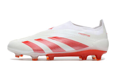 Adidas Predator Elite Laceless FG Football Boots - White/Red