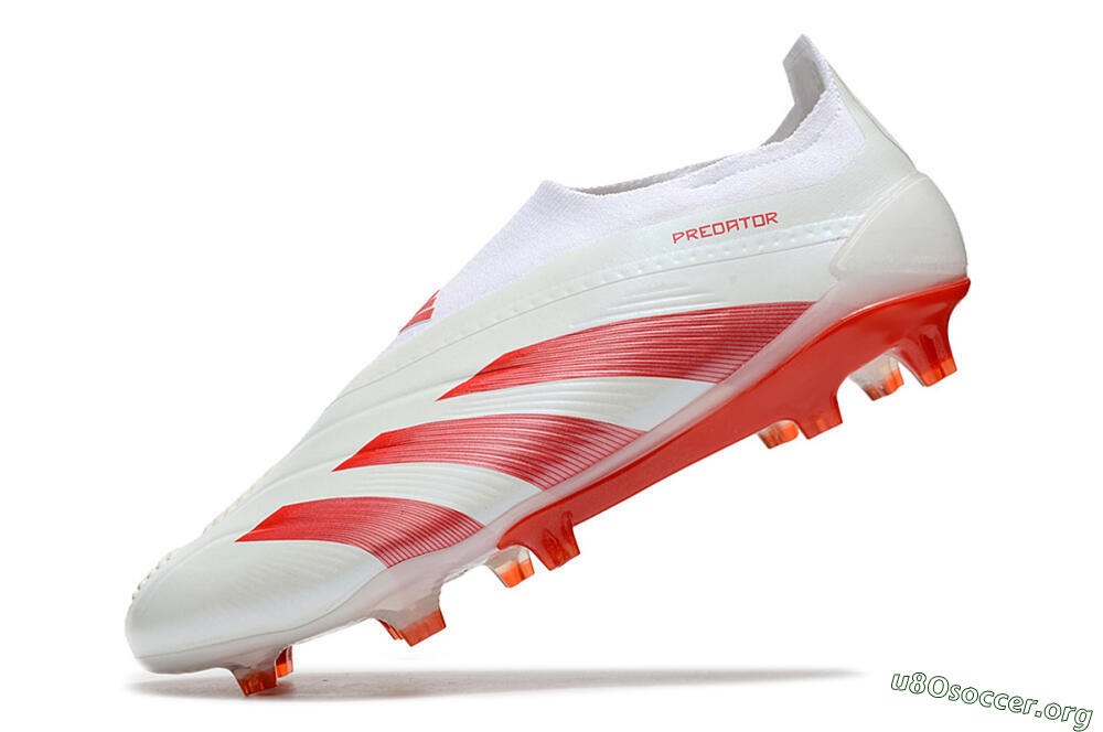 Adidas Predator Elite Laceless FG Football Boots - White/Red 5