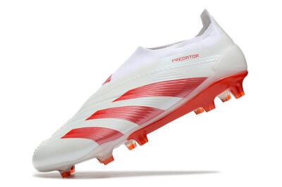 Adidas Predator Elite Laceless FG Football Boots - White/Red
