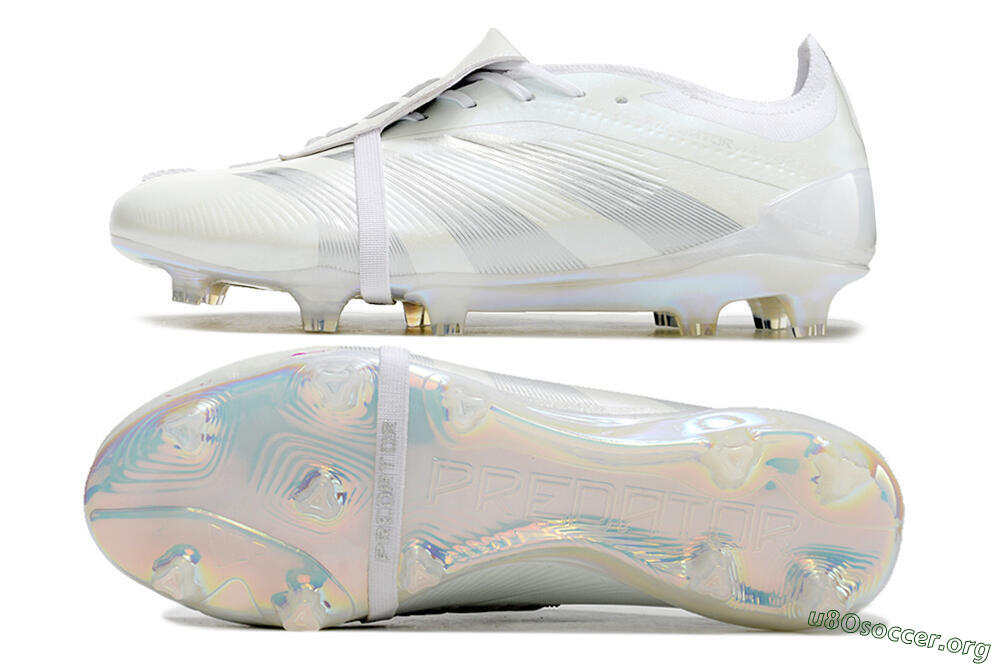 Adidas Predator Elite Foldover Tongue FG Football Boots - White/Silver 1