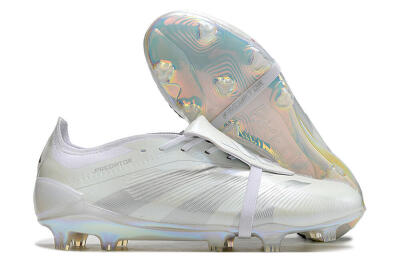 Adidas Predator Elite Foldover Tongue FG Football Boots - White/Silver