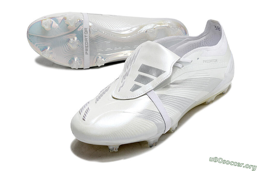 Adidas Predator Elite Foldover Tongue FG Football Boots - White/Silver 0