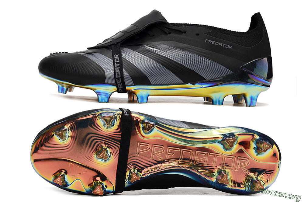 Adidas Predator Elite Foldover Tongue FG Football Boots - Black/Silver/Gold 1