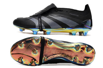 Adidas Predator Elite Foldover Tongue FG Football Boots - Black/Silver/Gold