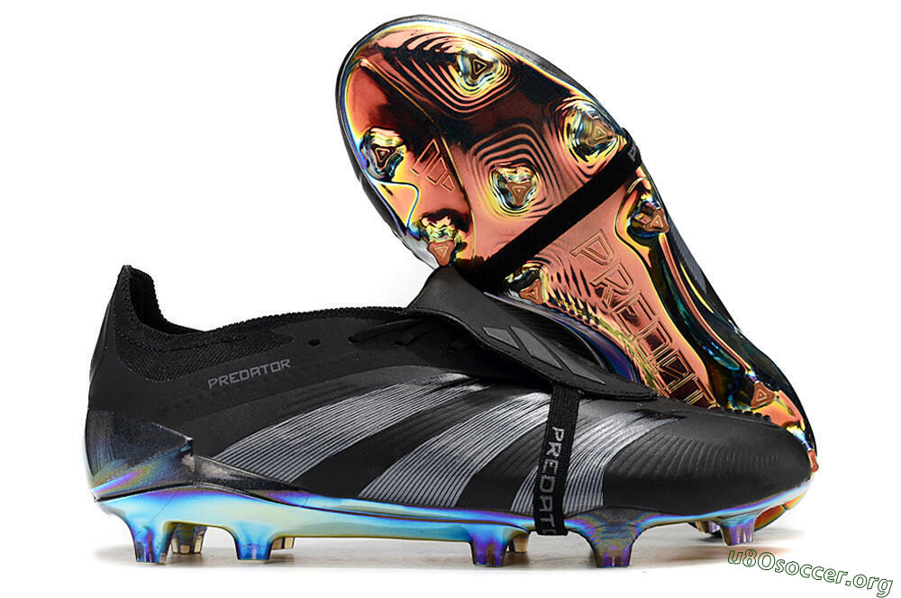 Adidas Predator Elite Foldover Tongue FG Football Boots - Black/Silver/Gold 2