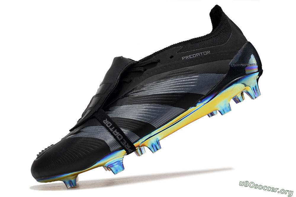 Adidas Predator Elite Foldover Tongue FG Football Boots - Black/Silver/Gold 5