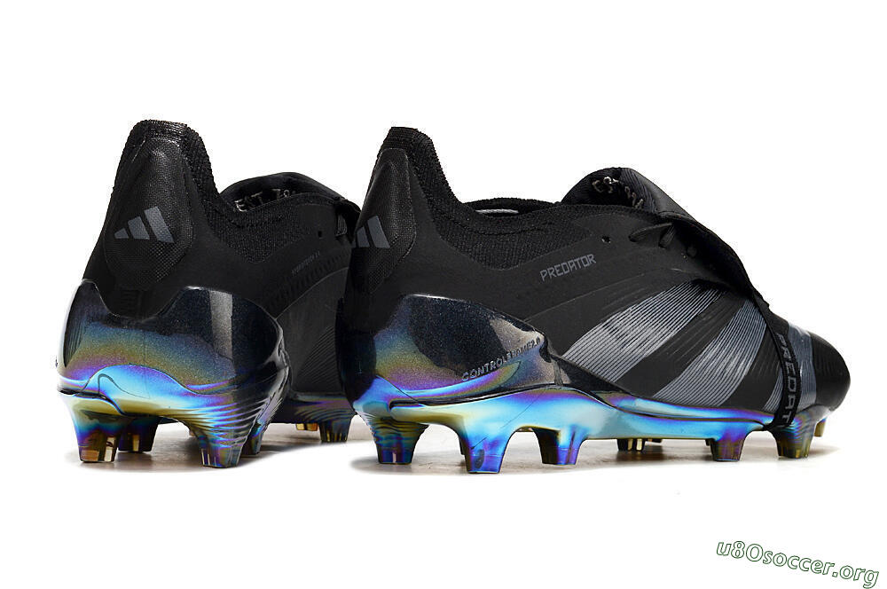 Adidas Predator Elite Foldover Tongue FG Football Boots - Black/Silver/Gold 6