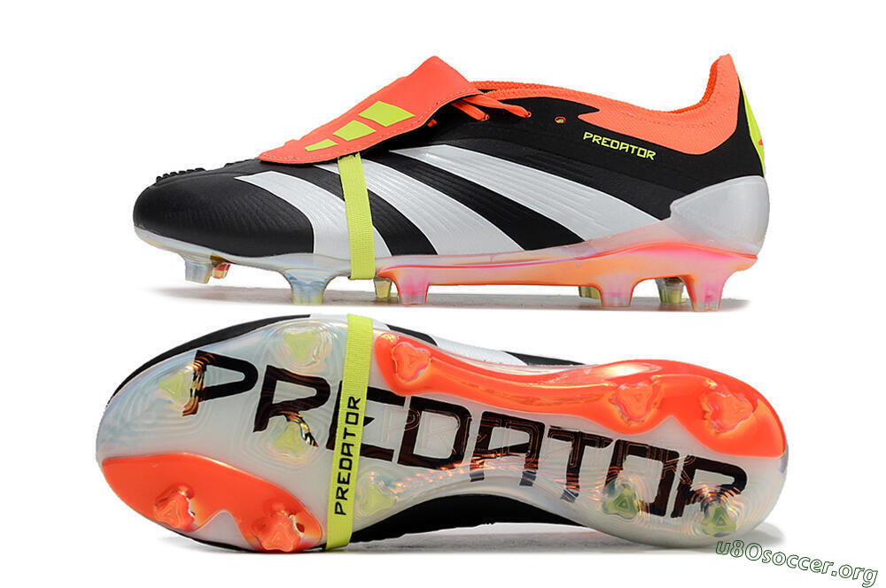 Adidas Predator Elite Foldover Tongue FG Football Boots - Black/White/Orange 1