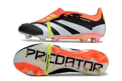 Adidas Predator Elite Foldover Tongue FG Football Boots - Black/White/Orange