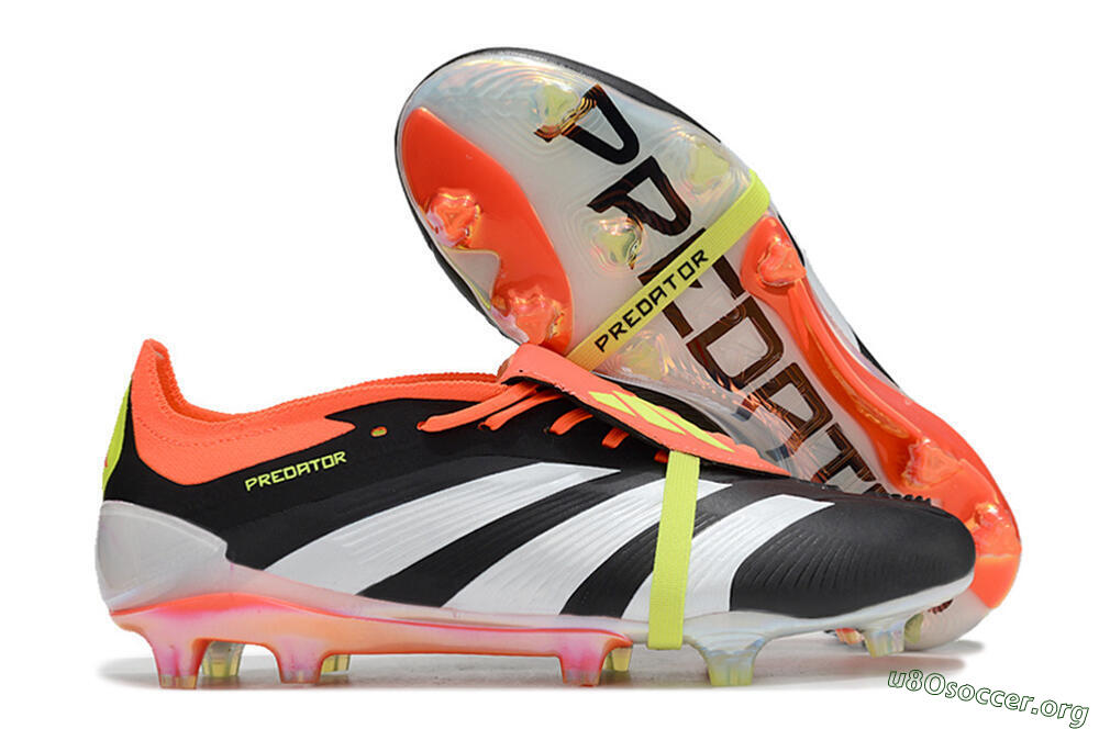 Adidas Predator Elite Foldover Tongue FG Football Boots - Black/White/Orange 2