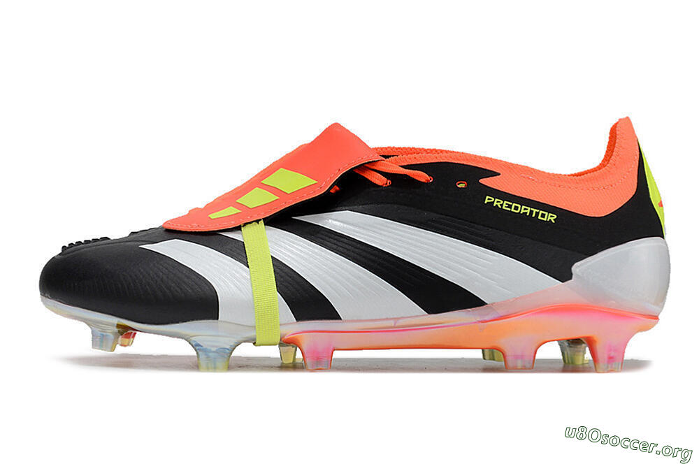 Adidas Predator Elite Foldover Tongue FG Football Boots - Black/White/Orange 3