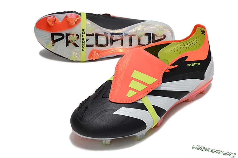 Adidas Predator Elite Foldover Tongue FG Football Boots - Black/White/Orange 0