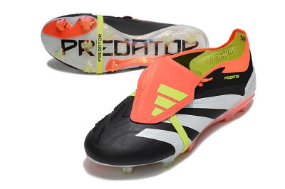 Adidas Predator Elite Foldover Tongue FG Football Boots - Black/White/Orange