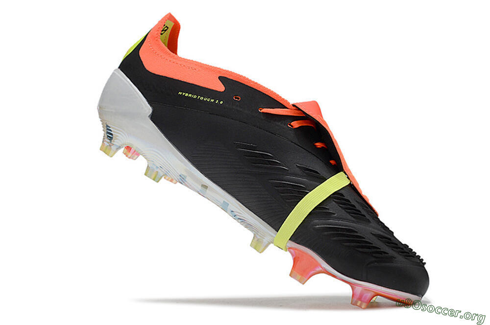 Adidas Predator Elite Foldover Tongue FG Football Boots - Black/White/Orange 4