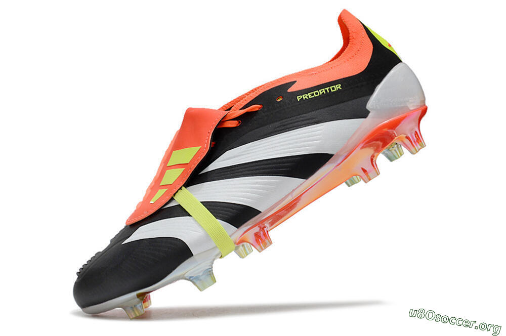 Adidas Predator Elite Foldover Tongue FG Football Boots - Black/White/Orange 5
