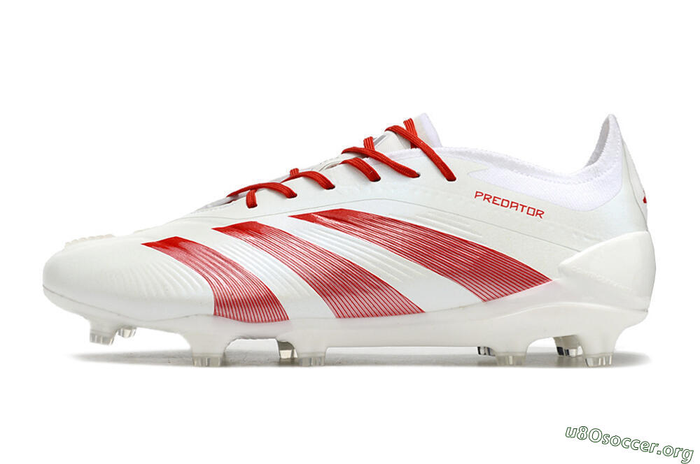 Adidas Predator Elite FG Football Boots - White/Red 3