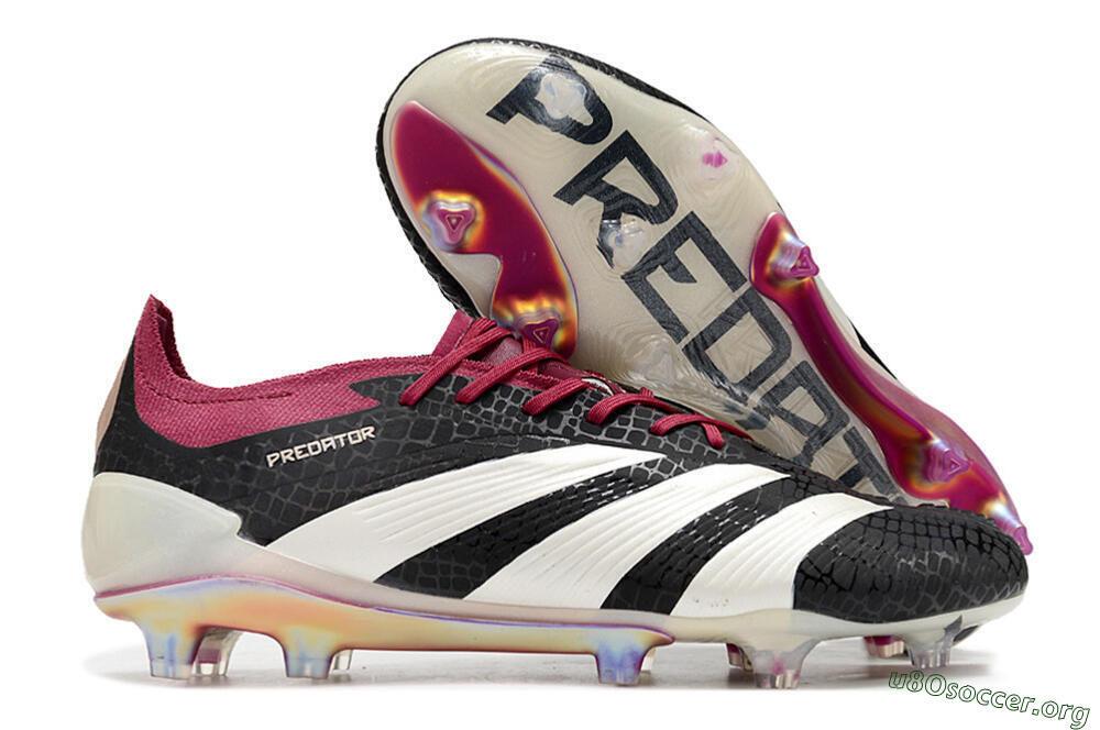Adidas Predator Elite FG Football Boots - Black/White/Purple 2