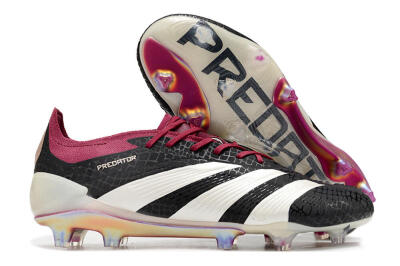 Adidas Predator Elite FG Football Boots - Black/White/Purple