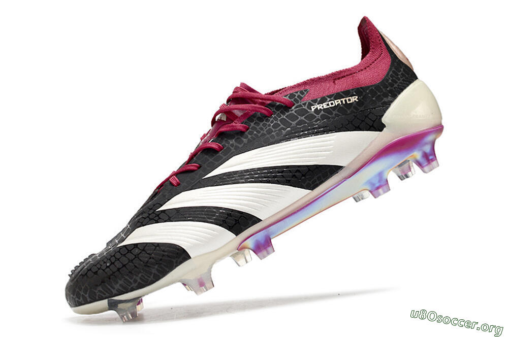 Adidas Predator Elite FG Football Boots - Black/White/Purple 5