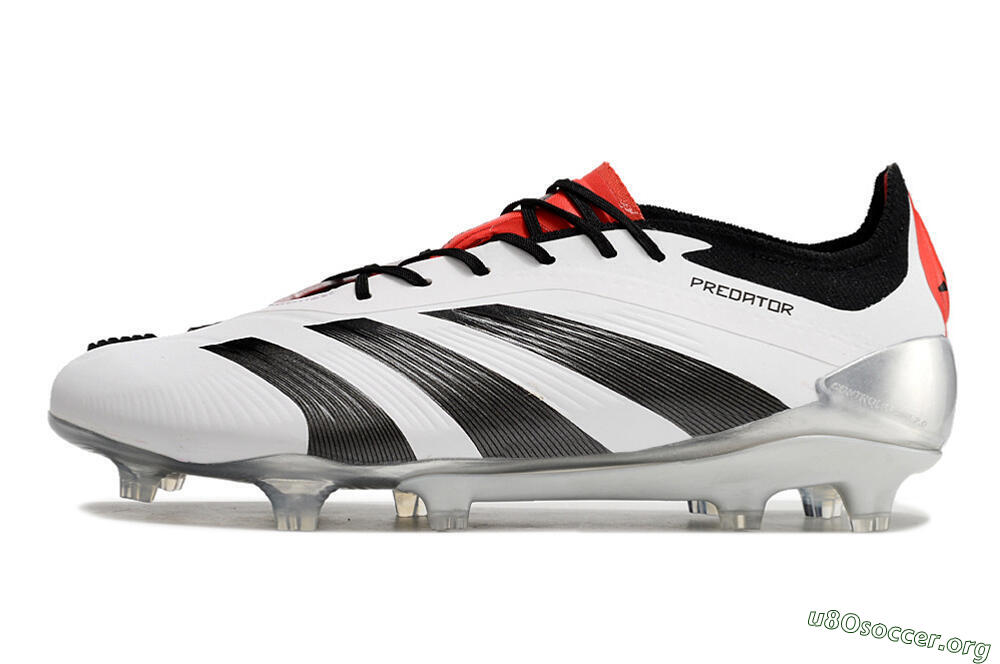 Adidas Predator Elite FG Football Boots - White/Black/Red 3