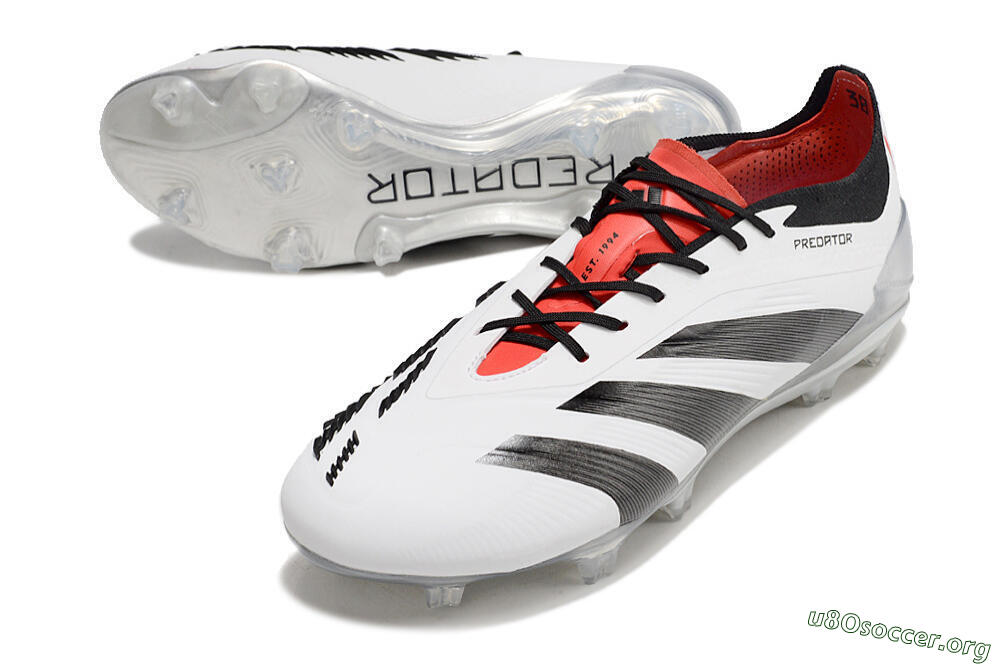 Adidas Predator Elite FG Football Boots - White/Black/Red 0